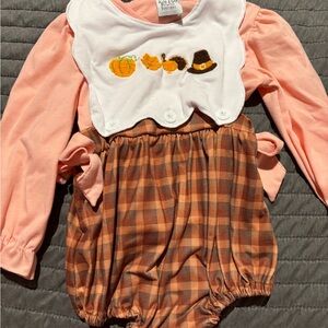 NWOT Thanksgiving Long Sleeve Bubble Romper